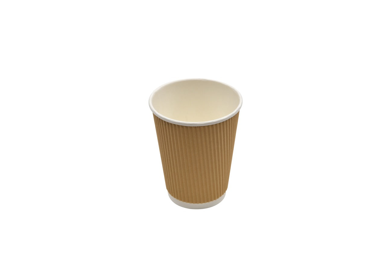 Gobelet en carton blanc double paroi ondulée kraft 360 ml - 500 unités