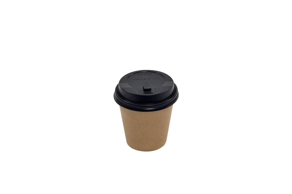 Couvercle gobelet café PS noir 180-210 ML | 1000 unités