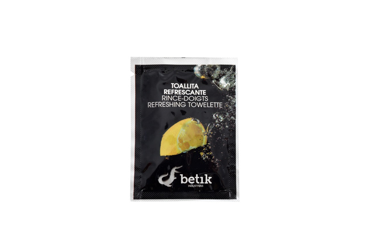 Rince-doigts en fibres végétales citron - 500 unités