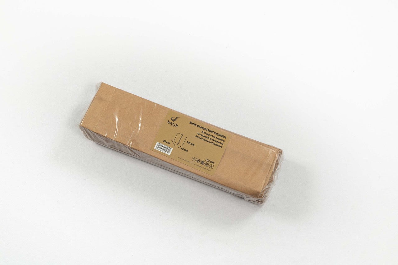 Sac sandwich en en papier kraft 10 + 4,5 x 31 cm - 1000 unités