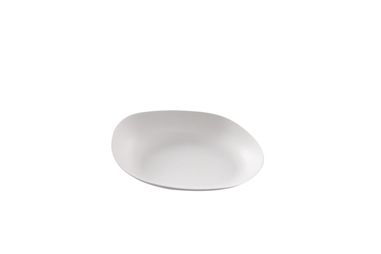 EKO Yayoi Side - Assiette blanche en canne à sucre 12 x 16 cm - 300 unités
