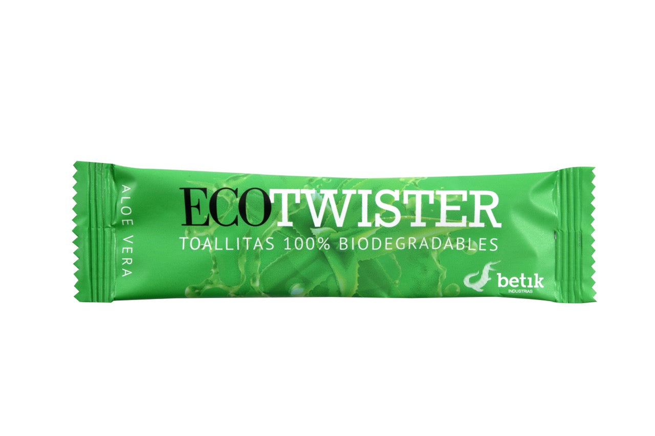 Rince-doigts Ecotwister en fibres végétales aloe vera - 1000 unités