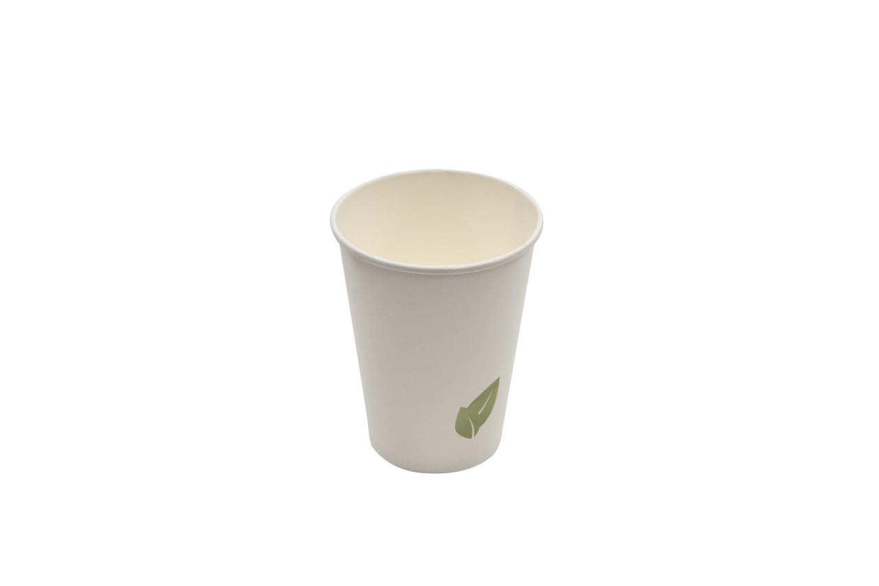 Gobelet en carton blanc avec feuille 360 ml - 1000 unités