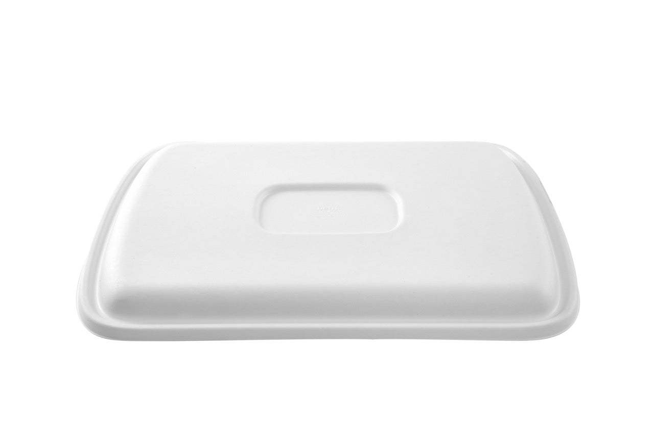 EKO Food Tray Big - Couvercle blanc en canne à sucre pour EKO Food Tray Big - 120 unités