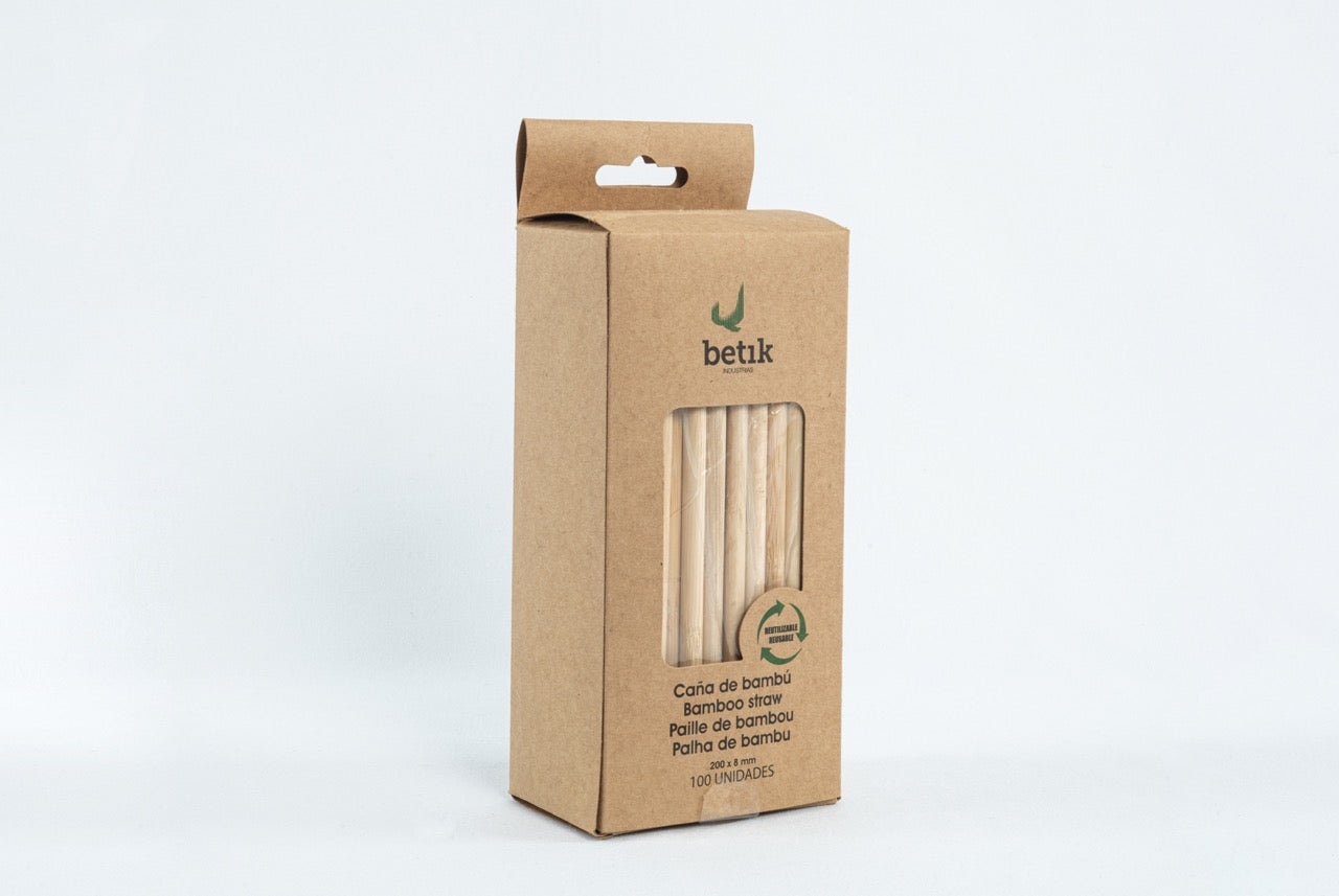 Paille en bambou Ø 0,8 x 20 cm - 3000 unités