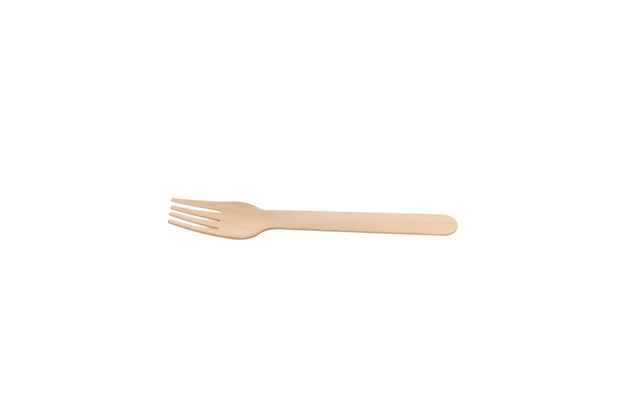 Fourchette en bois FSC 16,5 cm - 3000 unités