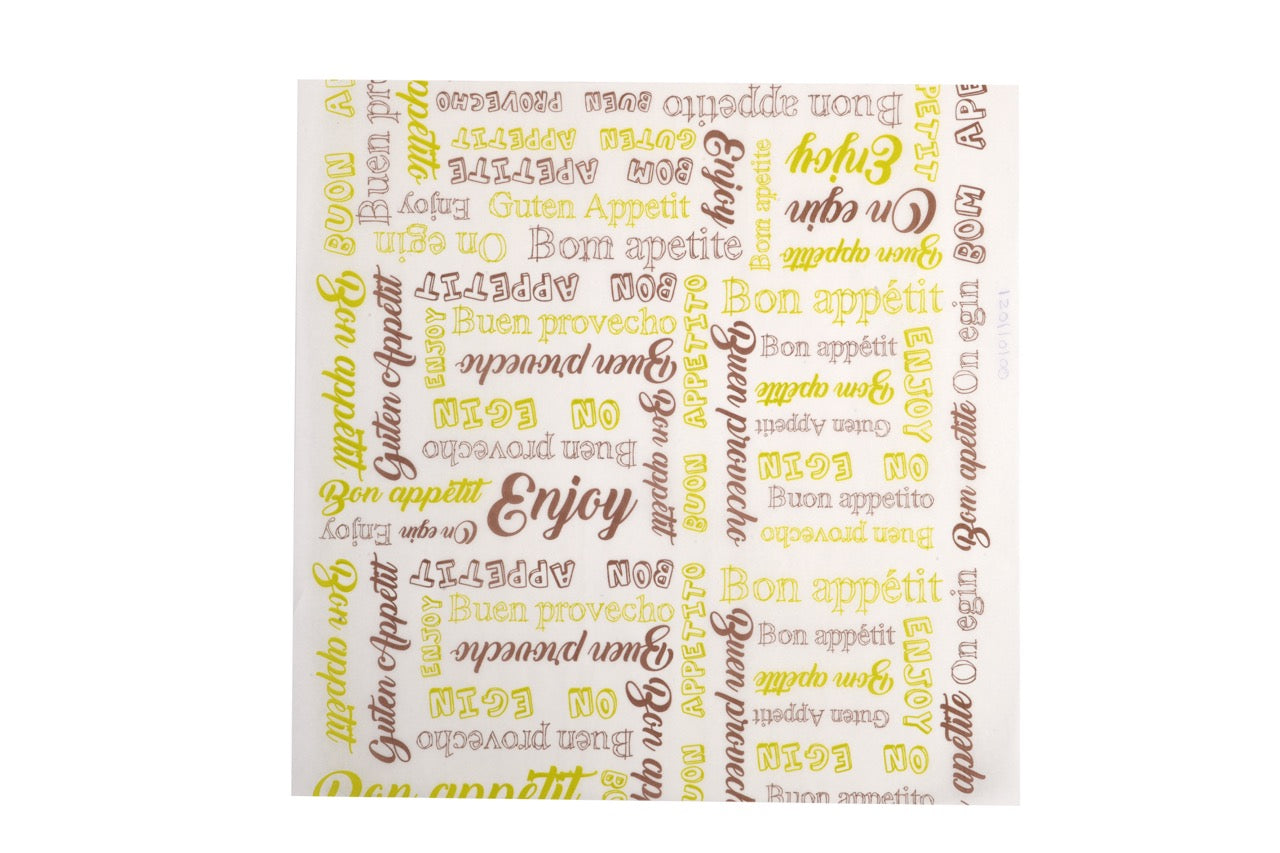 Papier ingraissable blanc "enjoy" 30 x 30 cm - 3000 unités