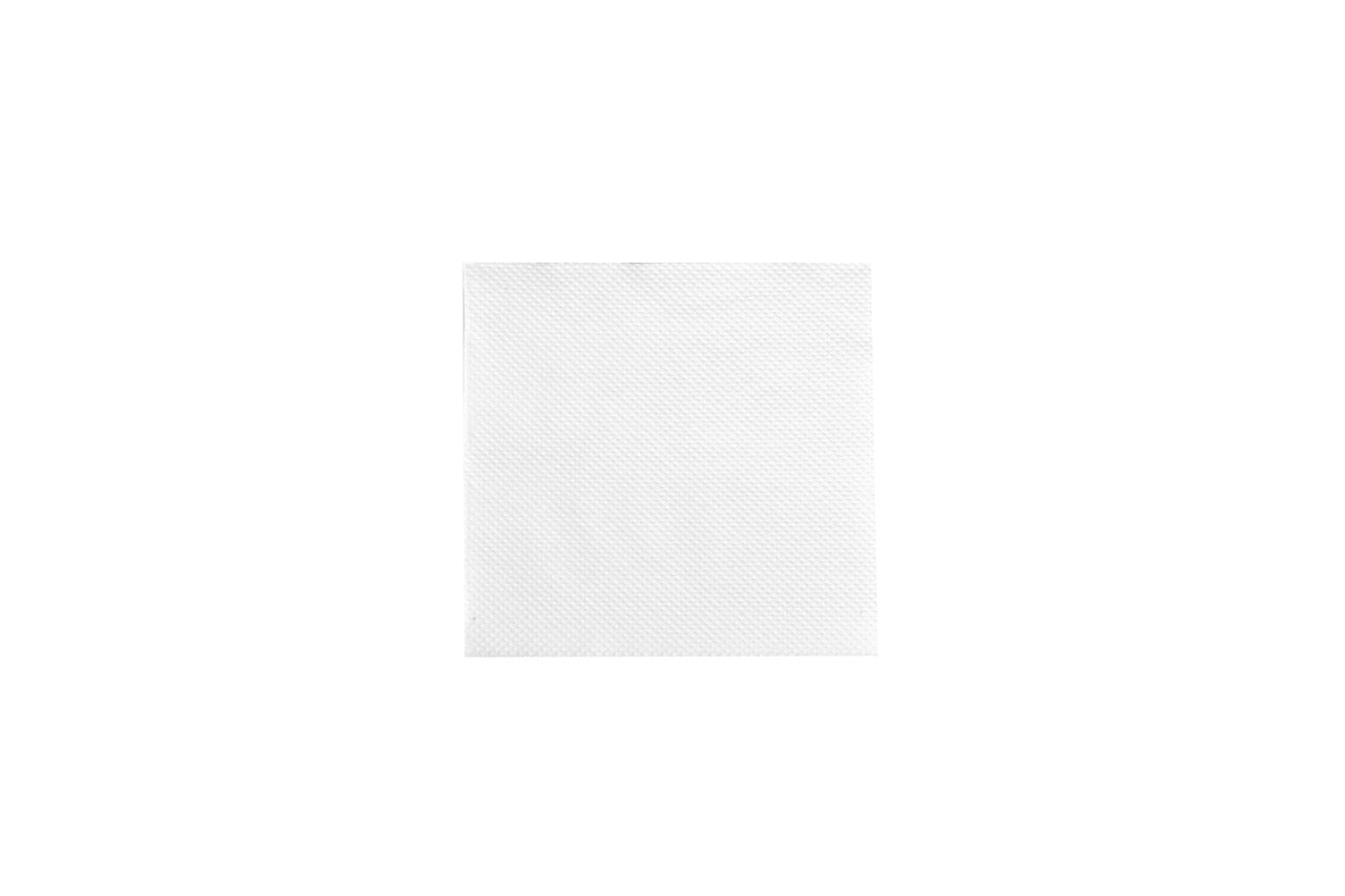 Serviette en ouate blanche micropoint 20 x 20 cm 2 plis pliée en 4 - 2400 unités