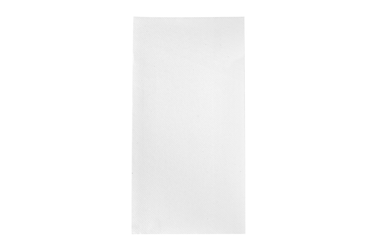 Serviette en ouate blanche 30 x 40 cm gaufrée-collée 2 plis pliée en 6 - 2400 unités