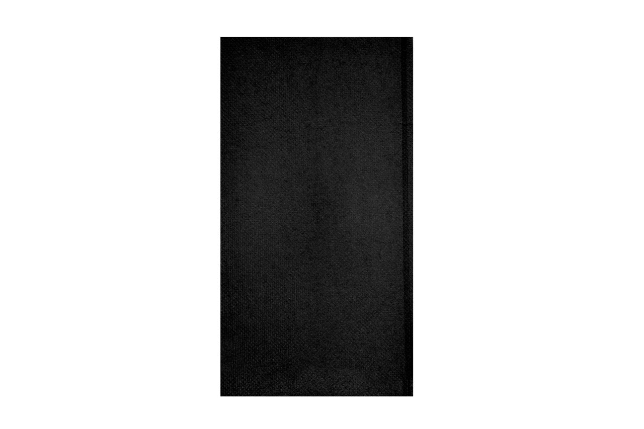 Serviette en ouate noire 30 x 40 cm gaufrée-collée 2 plis pliée en 6 - 2400 unités