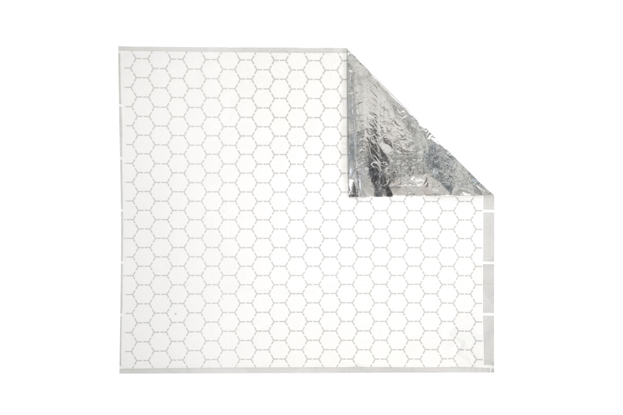 Papier ingraissable thermique à nid d'abeille 41 x 41 cm - 1000 unités