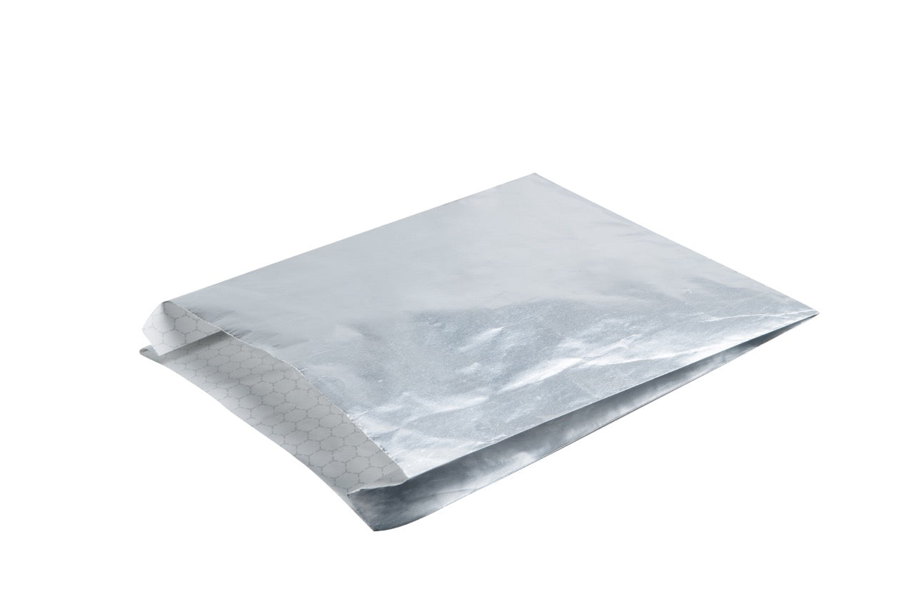 Sachet BURGER ingraissable thermique à nid d'abeille 2 côtés ouvert 16 x 16 cm - 4000 unités