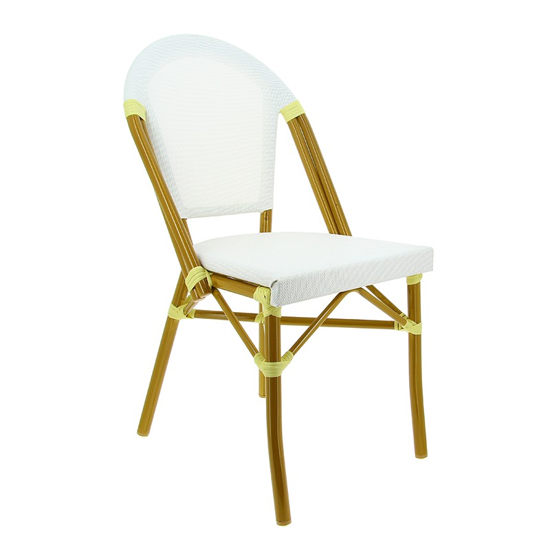 Chaise exterieure restaurant Biarritz BLANC METAL | 1 Unité(s)
