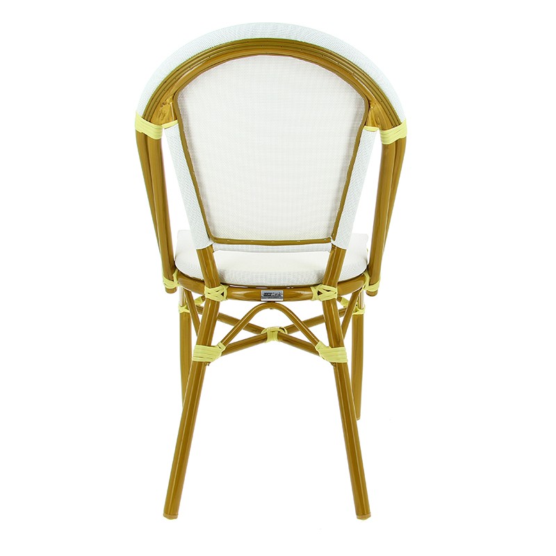 Chaise exterieure restaurant Biarritz BLANC METAL | 1 Unité(s)