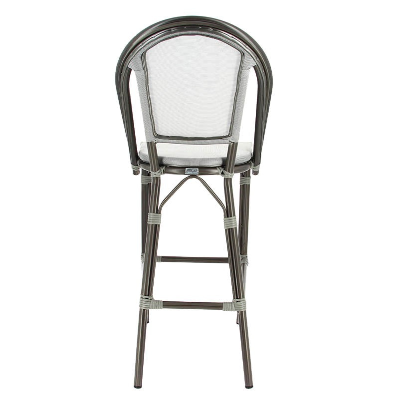 Chaise haute exterieure restaurant Biarritz GRIS METAL | 1 Unité(s)