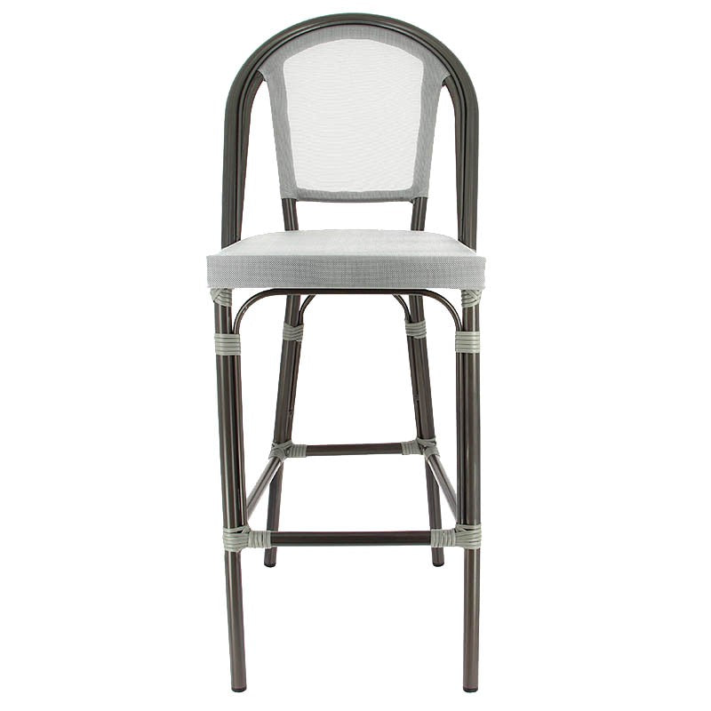 Chaise haute exterieure restaurant Biarritz GRIS METAL | 1 Unité(s)