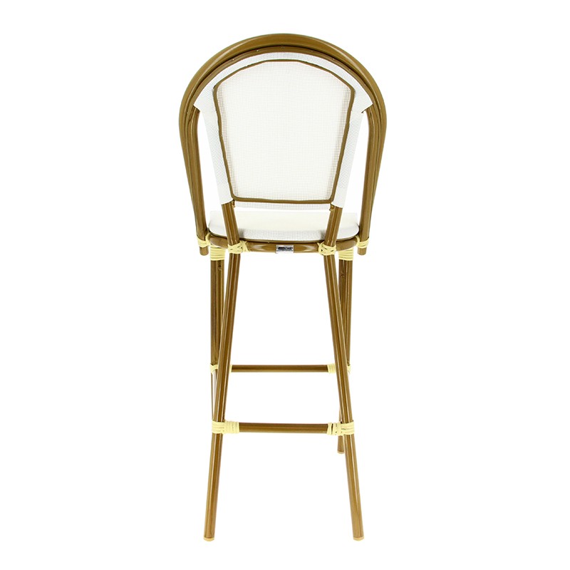 Chaise haute exterieure restaurant Biarritz BLANC METAL | 1 Unité(s)