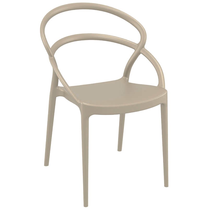 Chaise terrasse Toulon taupe PLASTIQUE | 4 Unité(s)