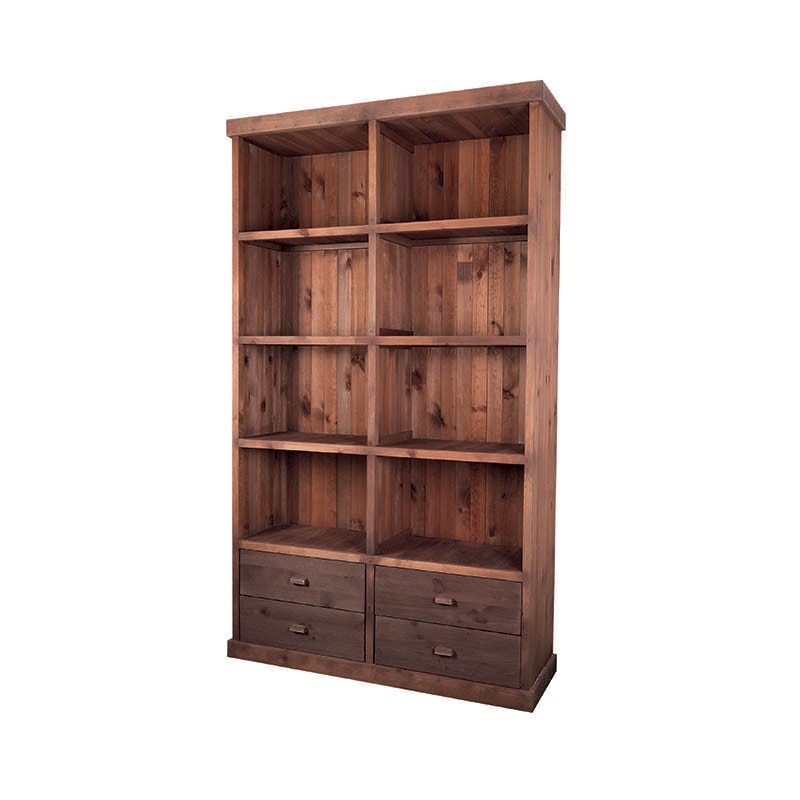 Meuble Présentoir pin 8 cases 4 tiroirs Madera GRIS | 1 Unité(s)
