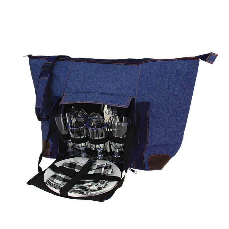 Sac de plage jeans isotherme Perigord 4 couverts BLEU ISOTHERME | 10 Unité(s)