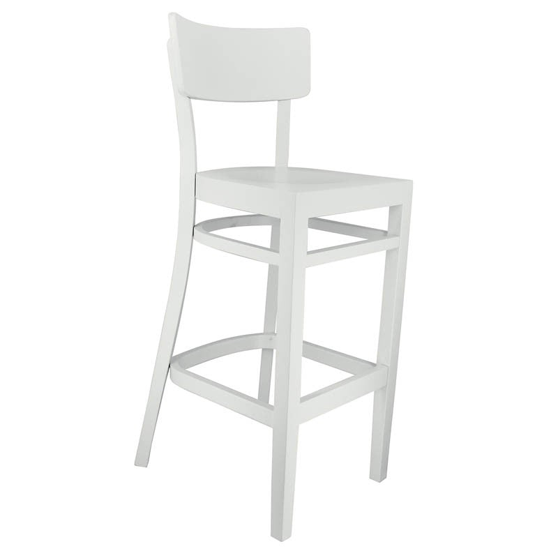 Chaise haiute restaurant bois Bastia BLANC BOIS | 1 Unité(s)