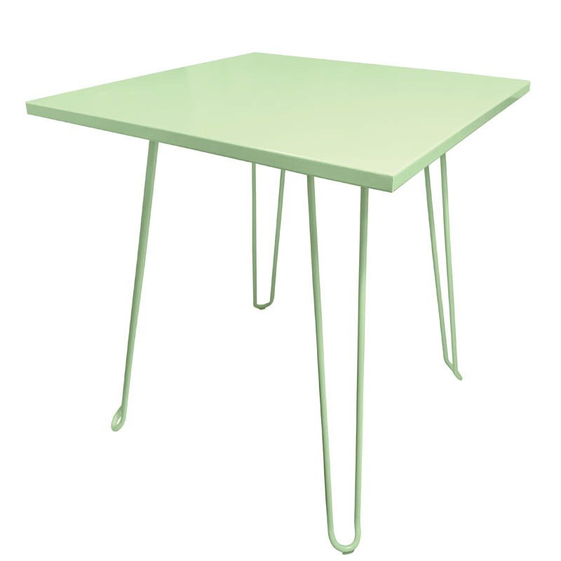 Table carrée Biscarosse Vert METAL | 1 Unité(s)