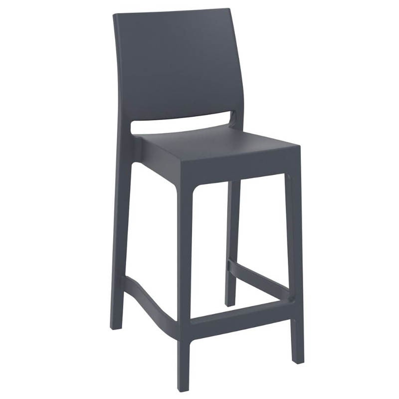 Chaise haute restaurant Inca assise 65cm GRIS PLASTIQUE | 4 Unité(s)