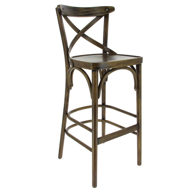 Chaise haute restaurant Chinon hetre cérusée MARRON BOIS | 1 Unité(s)