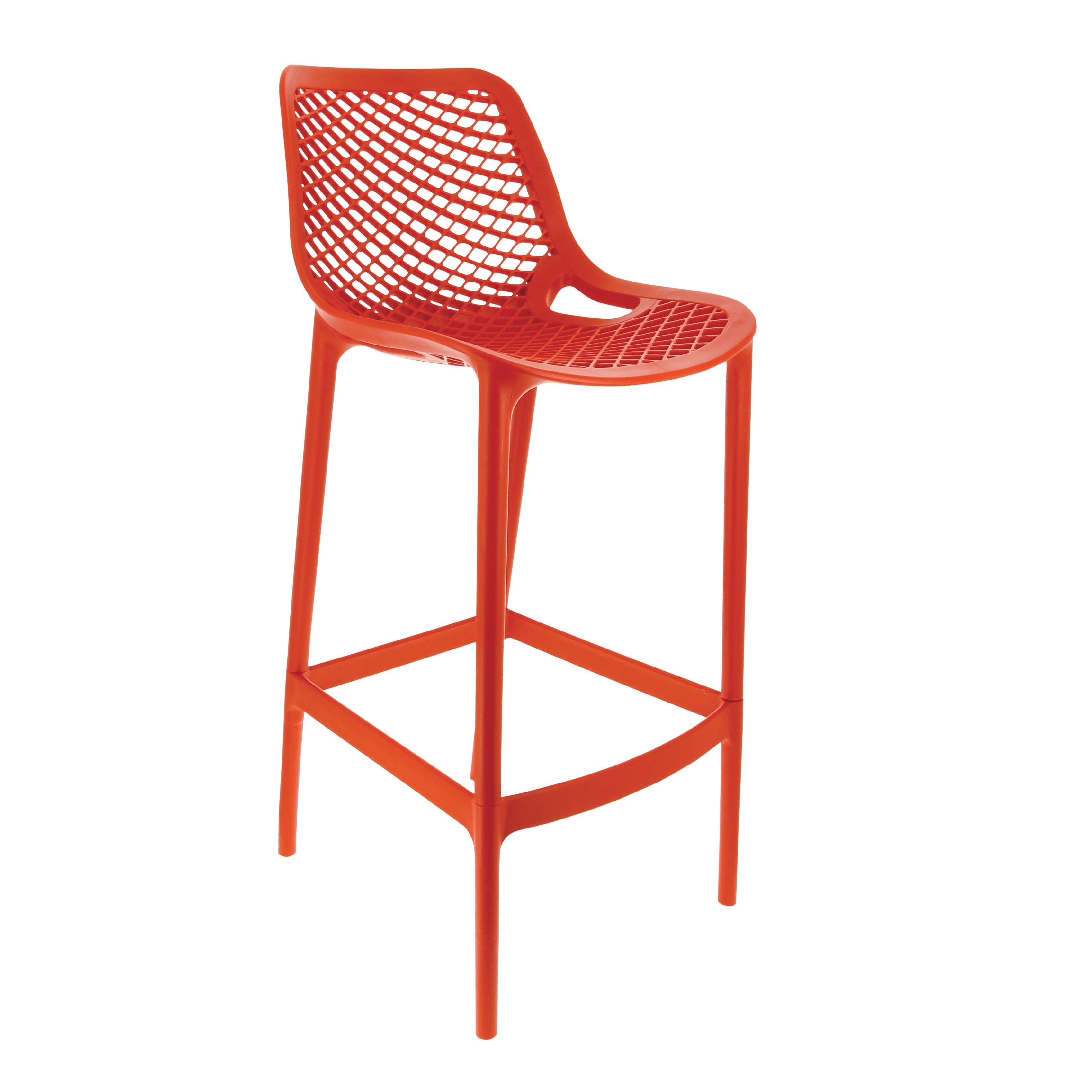 Chaise haute de restaurant exterieure Air ROUGE PLASTIQUE | 4 Unité(s)