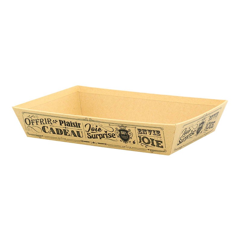 Corbeille carton rectangle Vintage Kraft 27x20 KRAFT CARTON | 48 Unité(s)