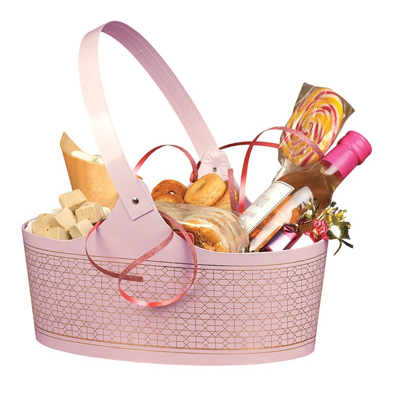 Panier trotteur rectangle carton Candy 28x20 ROSE CARTON | 20 Unité(s)