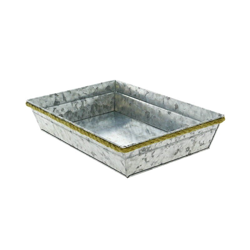 Corbeille métal rectangle Zinky 33x23 GRIS ZINC | 38 Unité(s)
