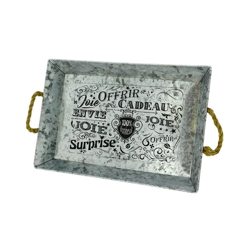 Platau rectangle zinc Comptoir 37x25 GRIS ZINC | 26 Unité(s)