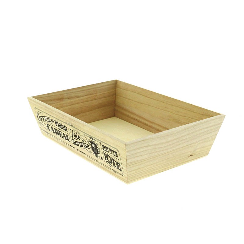 Corbeille bois rectangle Barok 35x25 BOIS BOIS | 20 Unité(s)
