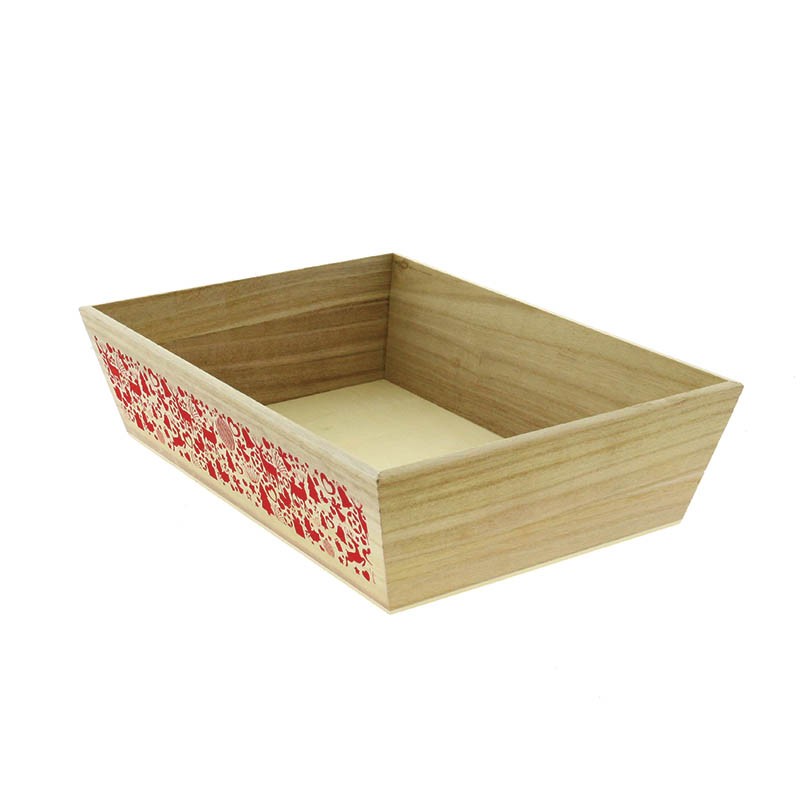 Corbeille bois rectangle Scandi 35x25 BOIS BOIS | 20 Unité(s)