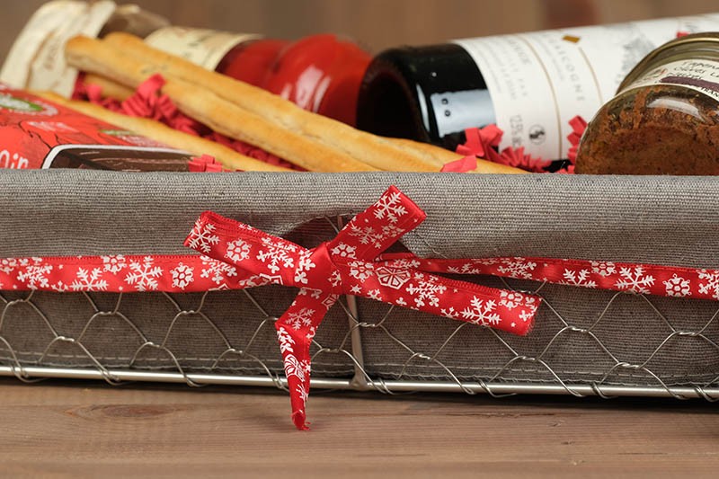 Corbeille rectangle métal Célébration 28x20 GRIS METAL | 40 Unité(s)