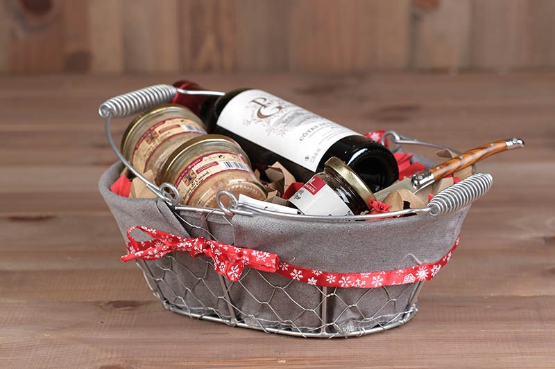 Panier ovale métal Célébration 28x20 GRIS METAL | 20 Unité(s)