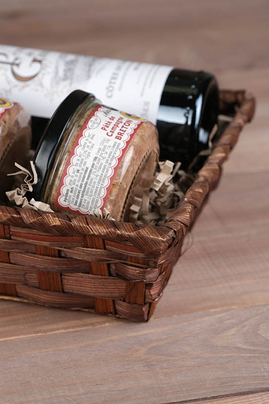 Corbeille bambou rectangle Vieto 28x20 MARRON BAMBOU | 200 Unité(s)