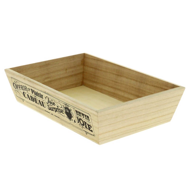 Corbeille bois rectangle Barok 28x18 BOIS BOIS | 20 Unité(s)