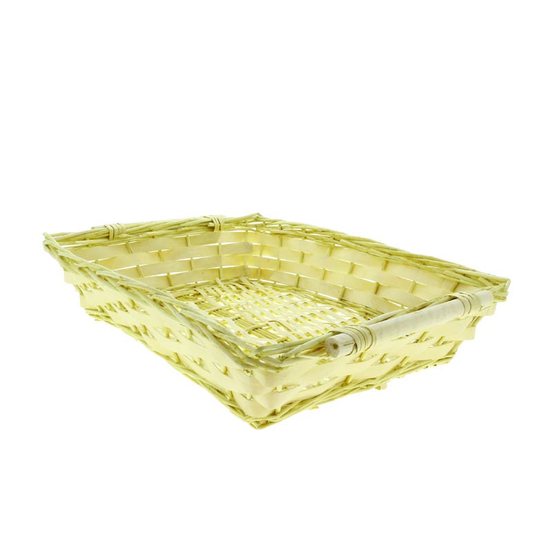 Corbeille rectangle osier plein Campi 7kg NATUREL BOIS | 20 Unité(s)