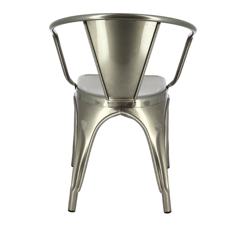 Fauteuil restaurant métal Chicago GRIS METAL | 4 Unité(s)