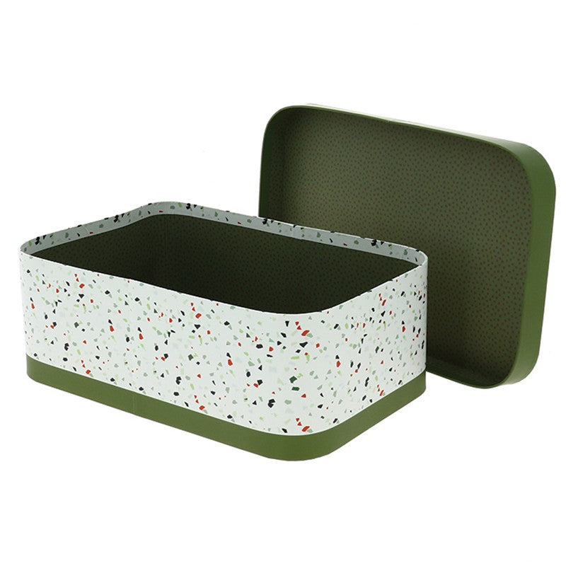 Boite carton rectangle Terrazzo 33x21 blanc CARTON | 20 Unité(s)
