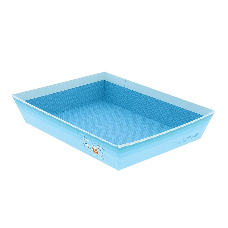 Corbeille carton rectangle Obleue 27x20 bleu CARTON | 48 Unité(s)