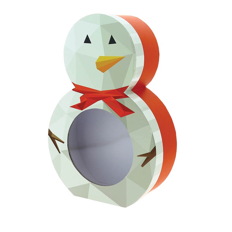 Boite bonhomme de neige carton 38x26 rouge CARTON | 10 Unité(s)