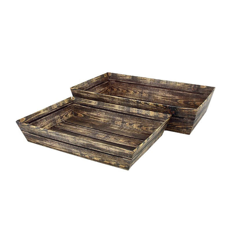 Corbeille rectangle carton Lame 33x20 MARRON CARTON | 30 Unité(s)