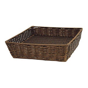 Corbeille polypropylène Squarre 25x25 MARRON POLYPROPYLENE | 10 Unité(s)