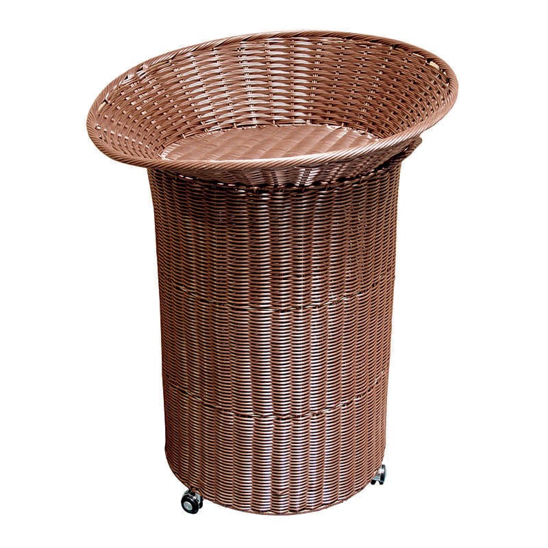Ilot roulant plastique ossature inox MARRON | 1 Unité(s)