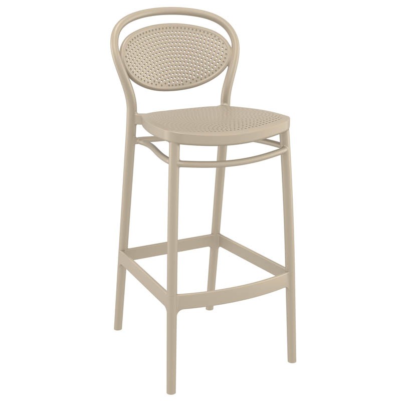 Chaise haute terrasse de restaurant Venise TAUPE PLASTIQUE | 4 Unité(s)