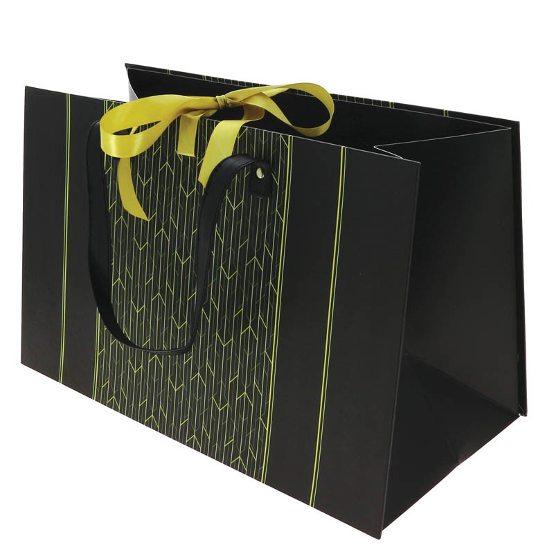 Cabas carton Allure 42x20 NOIR CARTON | 20 Unité(s)