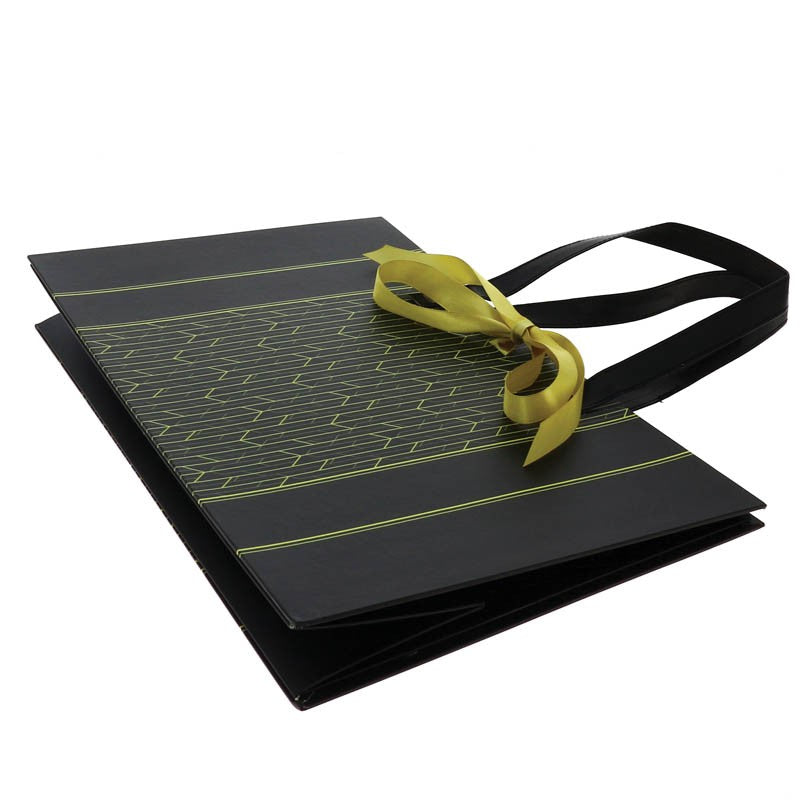 Cabas carton Allure 42x20 NOIR CARTON | 20 Unité(s)